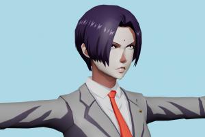 Misato Gori Tokyo-Ghoul, male, man, people, human, xna, characters, rigged